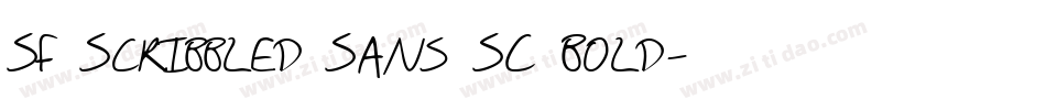 SF Scribbled Sans SC Bold字体转换
